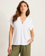 Kauai Split-Neck T-Shirt - White