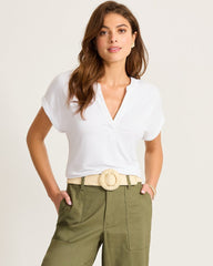 Kauai Split-Neck T-Shirt - White