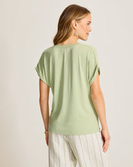 Kauai Split-Neck T-Shirt - Extra Light Margarita