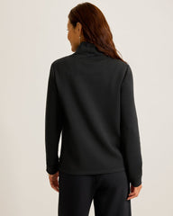 Palm Voyage Funnel-Neck Sweatshirt - Black