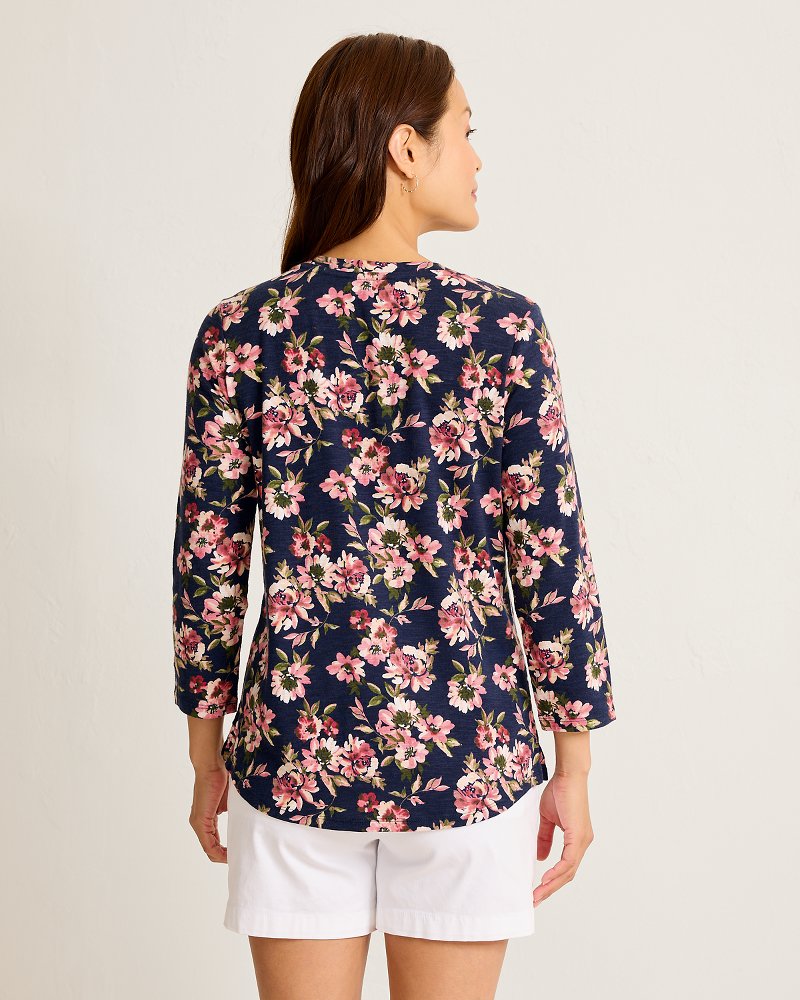 Ashby Isles Tidal Bloom 3/4-Sleeve T-Shirt - Coastline