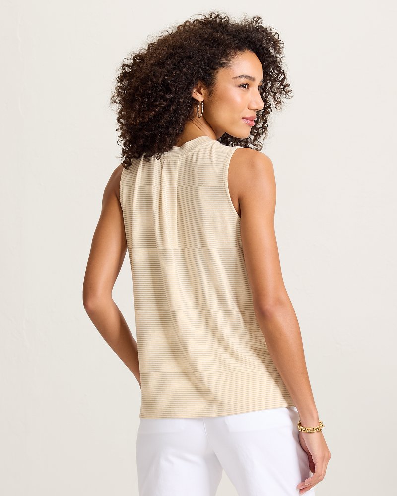 Kauai Tranquil Sea V-Neck Tank Top - Fresco Heather