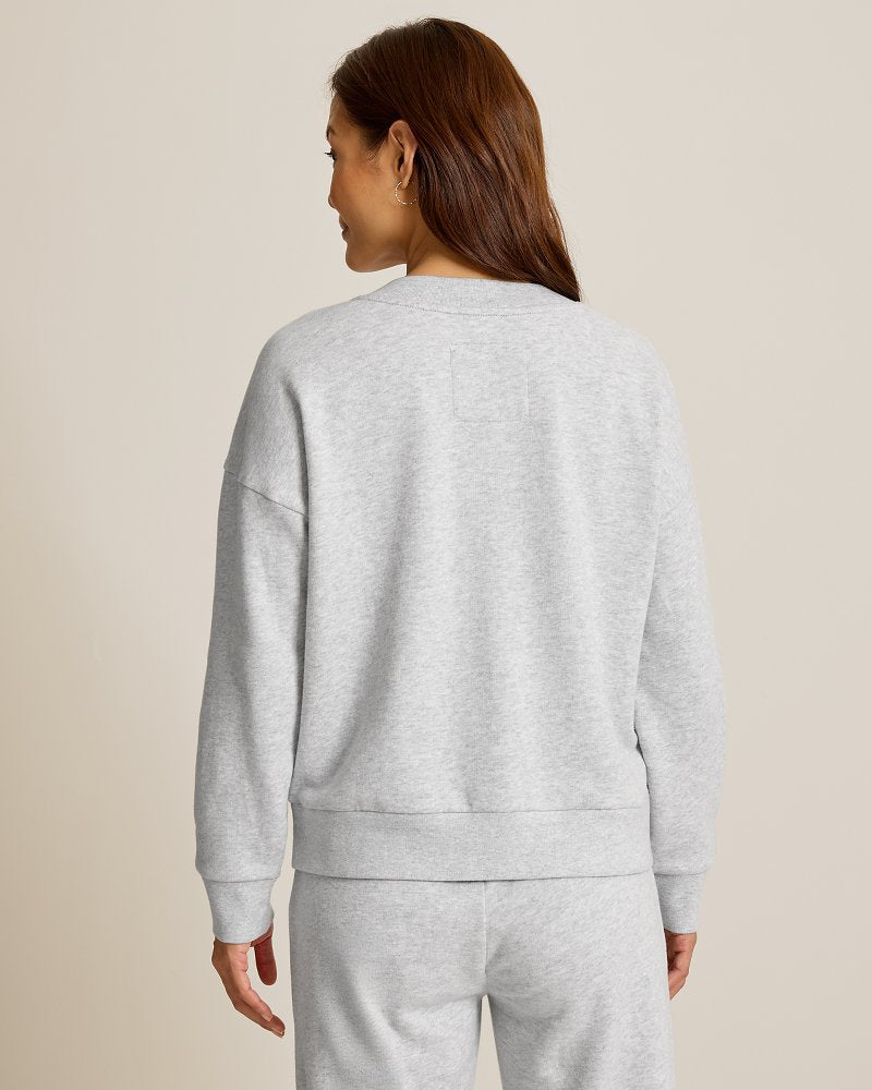 Marina Del Mar V-Neck Sweatshirt - Summer Grey Hthr