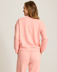 Marina Del Mar V-Neck Sweatshirt - Light Salmon