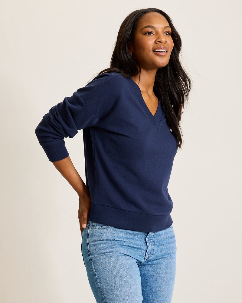 Marina Del Mar V-Neck Sweatshirt - Coastline
