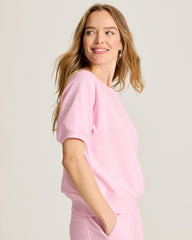 Marina Del Mar Short-Sleeve Henley Top - Cyber Light