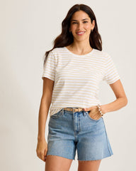 Paradise Breeze Jersey Stripe T-Shirt - White