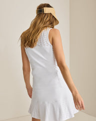 Abby Eyelet IslandZone Tank Top - White