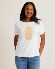 Crochet Pineapple Lux T-Shirt - White