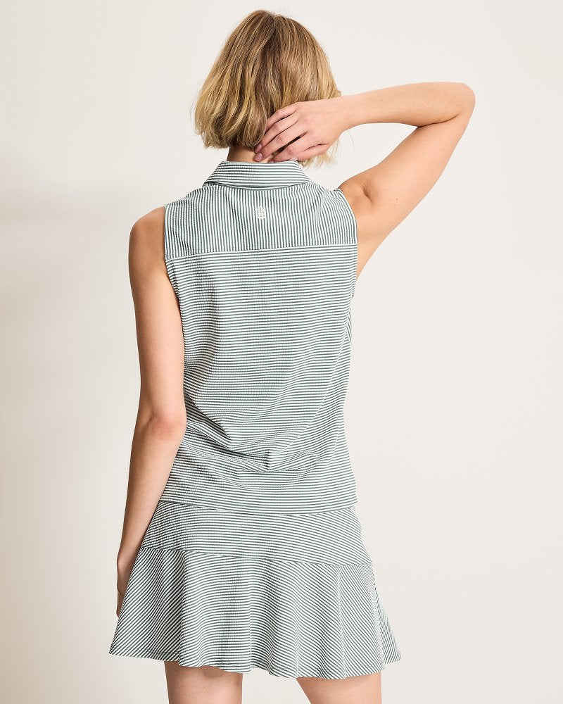 Costa Wave Sleeveless IslandZone Polo - Dark Jade