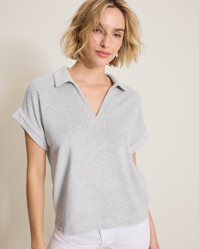 Suncoast Loop Terry Polo - Summer Grey Hthr