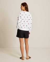 Disney Marina Del Mar Crew Sweatshirt - White