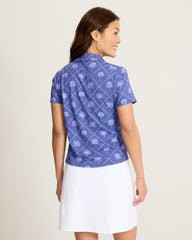 Abby Getaway Fronds IslandZone Polo - Sanibel Blue