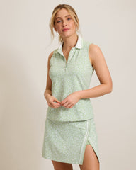 Aubrey Bahia Blooms IslandZone Polo - Light Rosemary