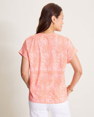 Kauai Palm Bay V-Neck T-Shirt - Crystal Rose