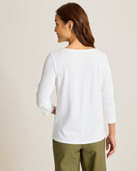 Ashby Isles Bateau-Neck 3/4-Sleeve T-Shirt - White