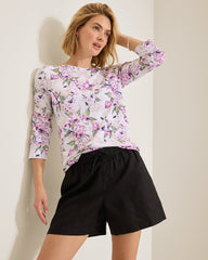 Ashby Isles Floral Gardens Bateau-Neck T-Shirt - White