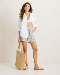 Coastalina Linen Relaxed Shirt - White