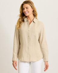 Coastalina Linen Relaxed Shirt - Natural