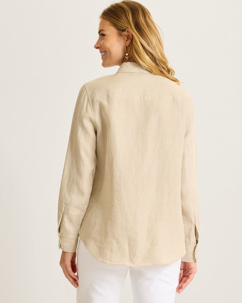 Coastalina Linen Relaxed Shirt - Natural