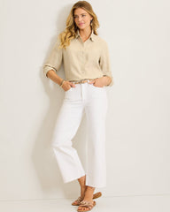 Coastalina Linen Relaxed Shirt - Natural
