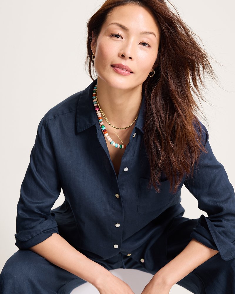 Coastalina Linen Relaxed Shirt - Coastline