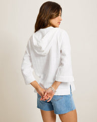 Island Gauze Baja Hoodie - White