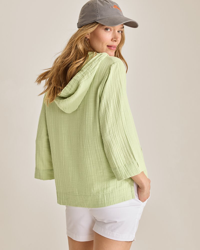 Island Gauze Baja Hoodie - Light Rosemary