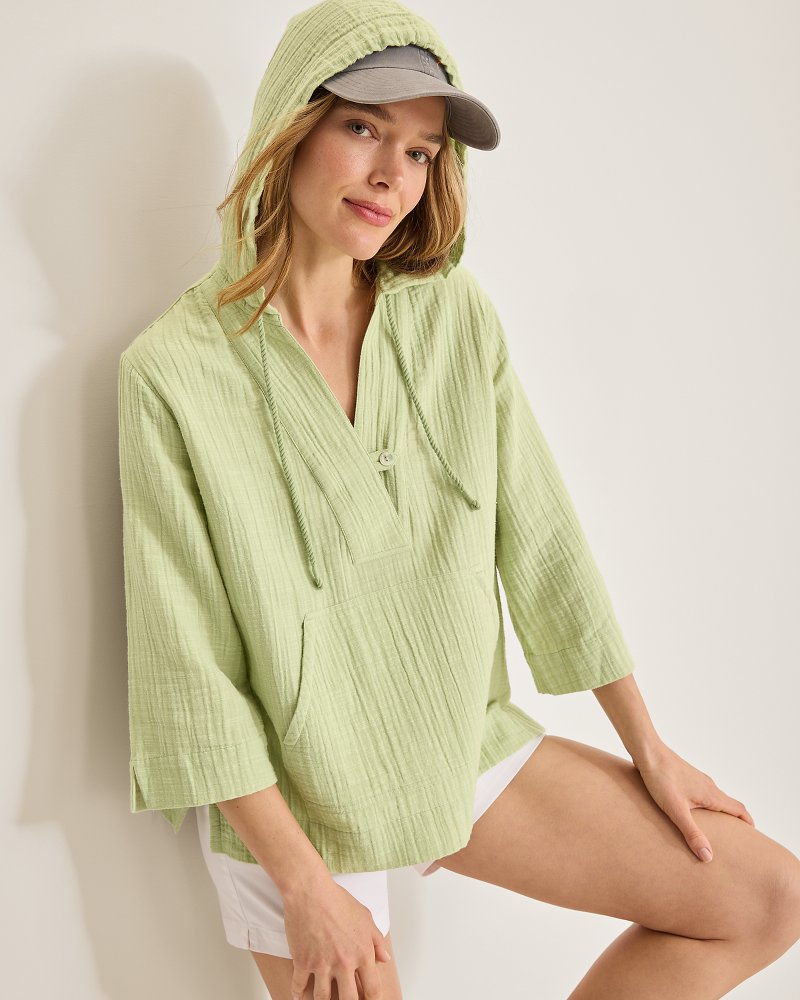 Island Gauze Baja Hoodie - Light Rosemary