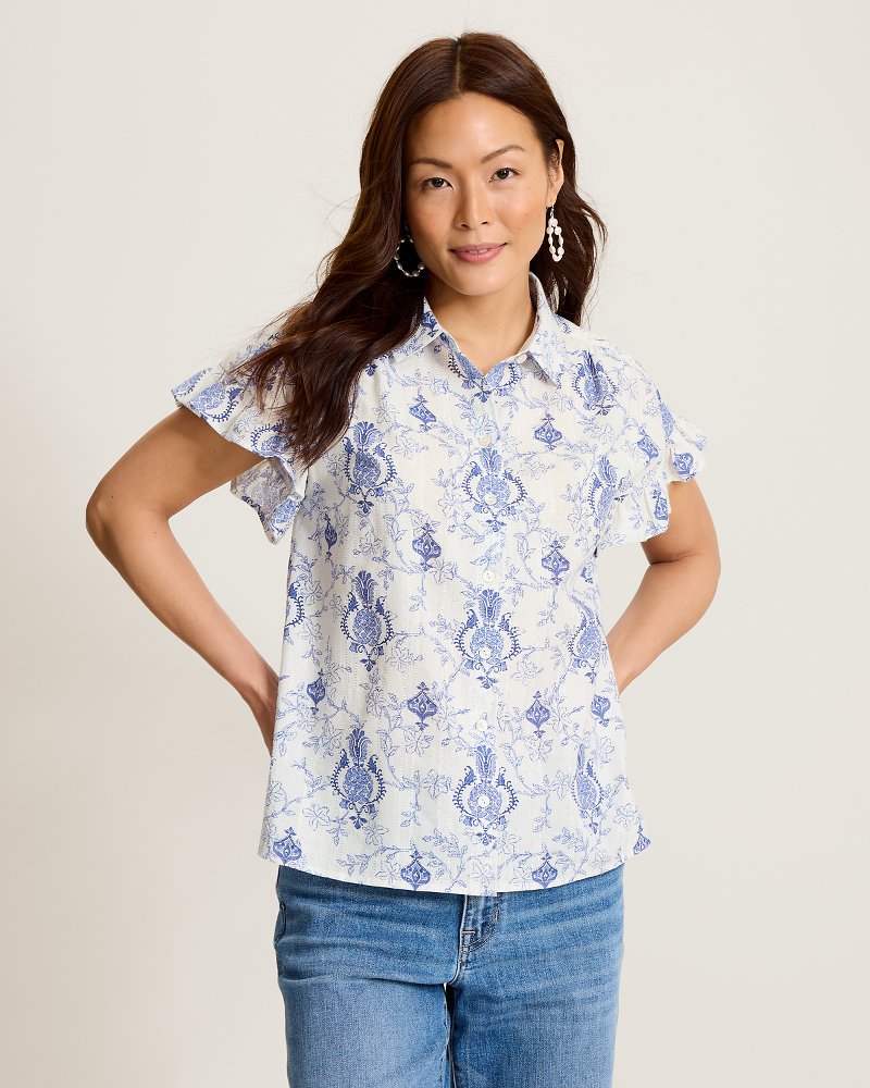 Noble Pineapple Flourish Shirt - White