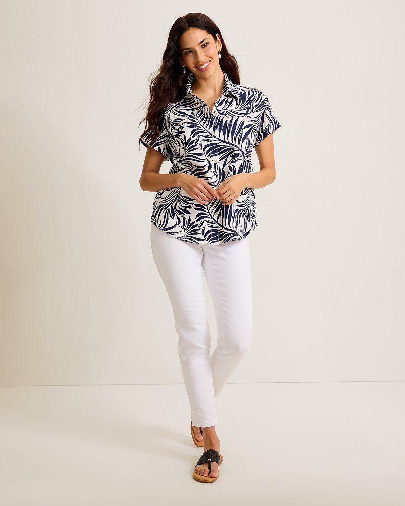 Lush Zebra Twill Camp Shirt - Coconut