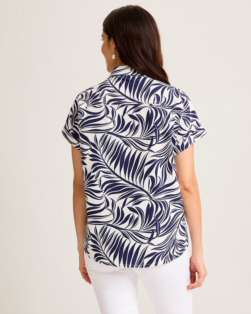 Lush Zebra Twill Camp Shirt - Coconut