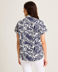 Lush Zebra Twill Camp Shirt - Coconut