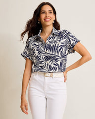 Lush Zebra Twill Camp Shirt - Coconut