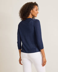 Addison Linen-Blend Cardigan - Coastline