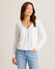 Adeline Linen-Blend Cardigan - White