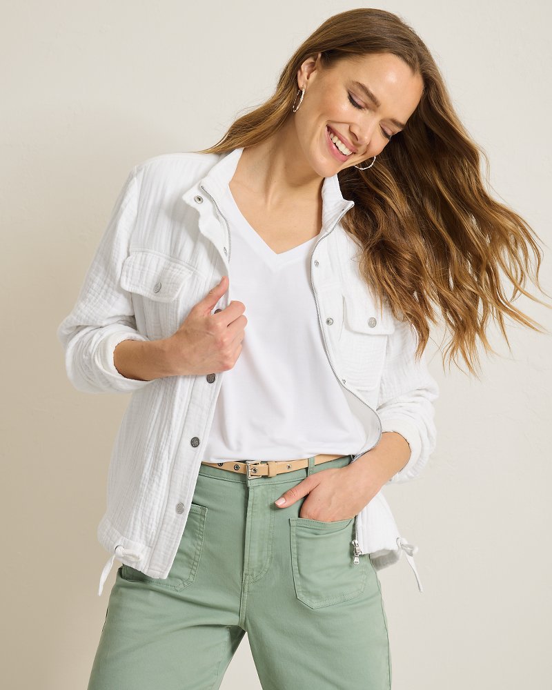 Island Gauze Field Jacket - White