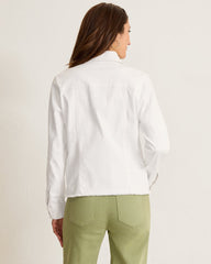 Ella Twill White Jean Jacket - Sugar Wash