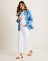 Indigo Herringbone Denim Chore Jacket - Miramar Beach Wash