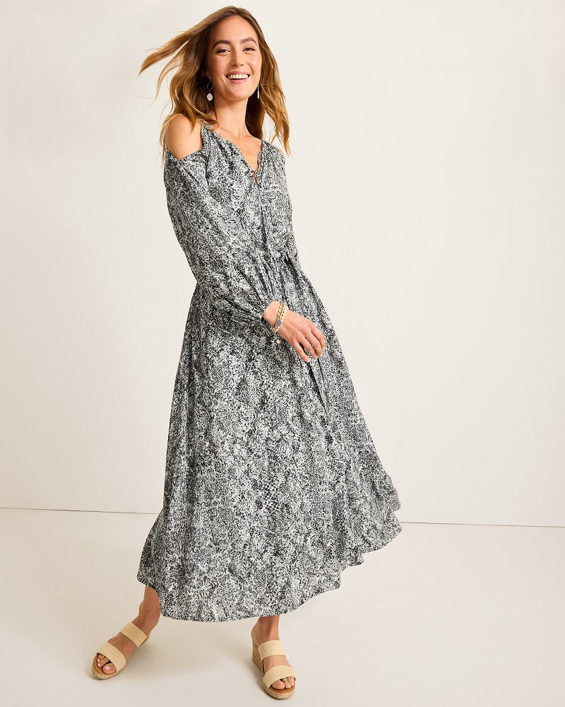 Playa Python Maxi Dress - Shadow