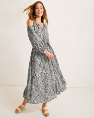 Playa Python Maxi Dress - Shadow