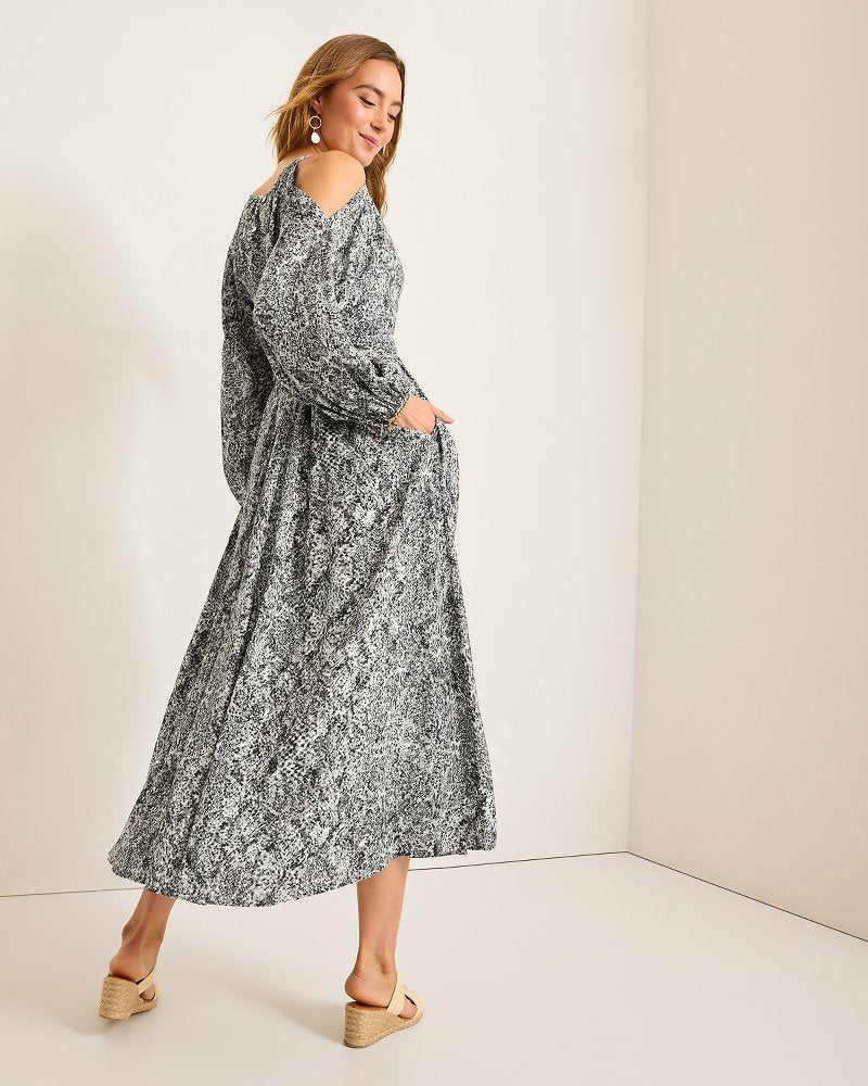 Playa Python Maxi Dress - Shadow