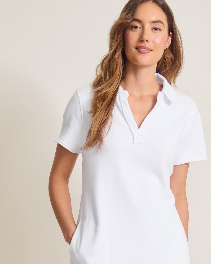 Marina Del Mar Short-Sleeve Dress - White