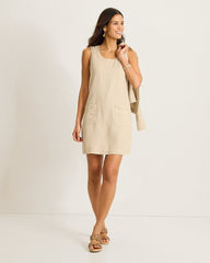 Two Palms Patch Pocket Linen Dress - Natural
