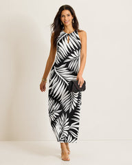 Jasmina Lush Zebra Maxi Dress - Black