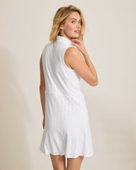 Abby Eyelet Half-Zip IslandZone Dress - White