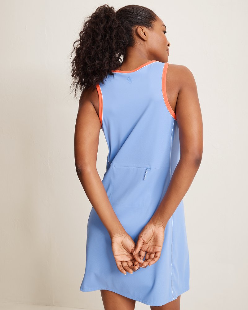 Abby Piped IslandZone Dress - Grape Pools