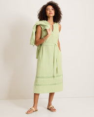 Island Gauze Midi Dress - Light Rosemary