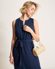 Island Gauze Midi Dress - Coastline