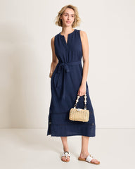 Island Gauze Midi Dress - Coastline